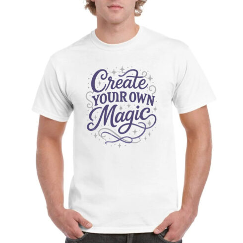 Create Your Own Magic Inspirational Purple Tee cover image.