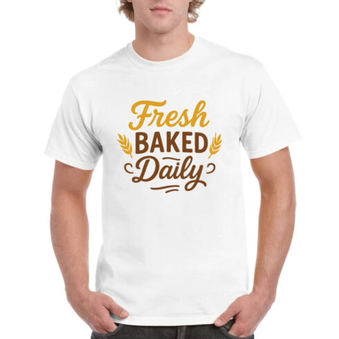 Fresh Baked Daily Bakery T-Shirt Gift Tee cover image.