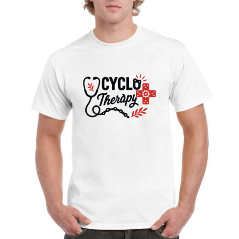 Cycle Therapy Medical Stethoscope T-Shirt Design cover image.
