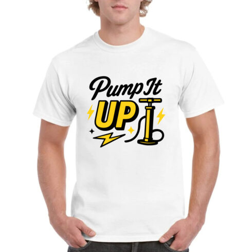 Pump It Up Cycling Bike Pump Energy Tee cover image.