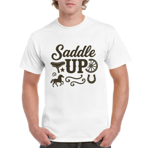 Saddle Up Horse Rider Cowboy Western T-Shirt Design cover image.