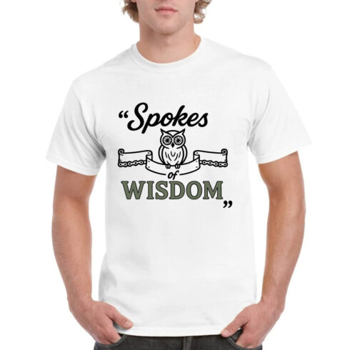 Spokes Of Wisdom Owl Quote Inspirational T-Shirt cover image.