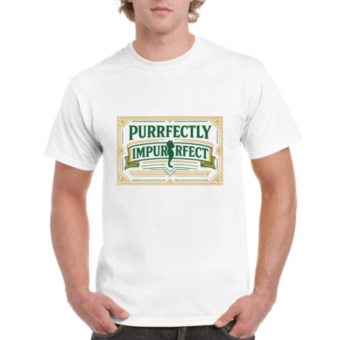 Purrfectly Impurrfect Cat Pun Funny Feline Shirt cover image.