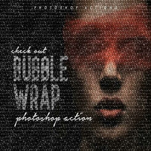 Bubble Wrap Photoshop Action cover image.