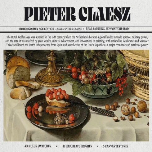 Pieter Claesz Procreate Kit cover image.