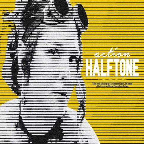 SALE - Halftone Photoshop Action cover image.