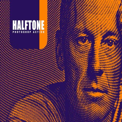Halftone Photoshop Action cover image.