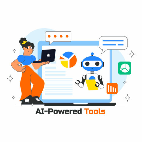 10 AI Powered Tools Illustration cover image.