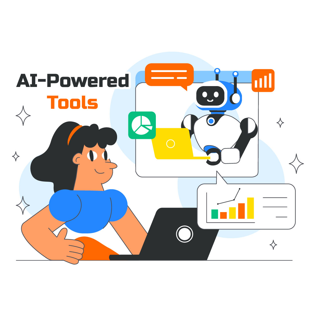 10 AI Powered Tools Illustration - MasterBundles