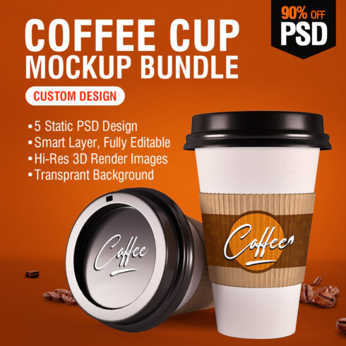Stylish Coffee Cup Mockup – Perfect for Branding & Custom Designs cover image.