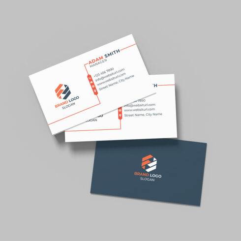 Modern Minimalist Double-Sided Business Card Template cover image.