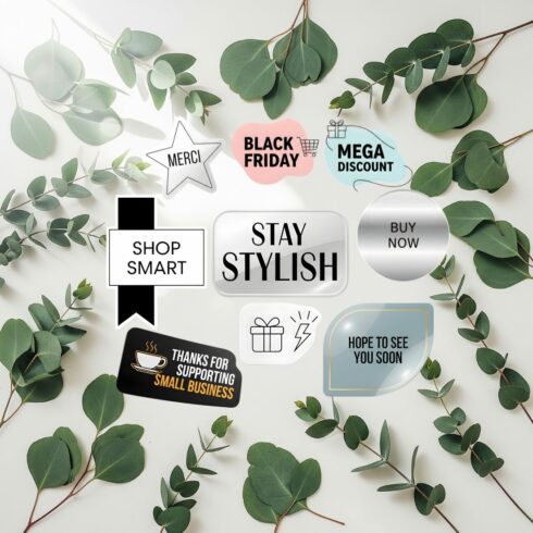 Black Friday Thank You Gift Stickers Pack cover image.