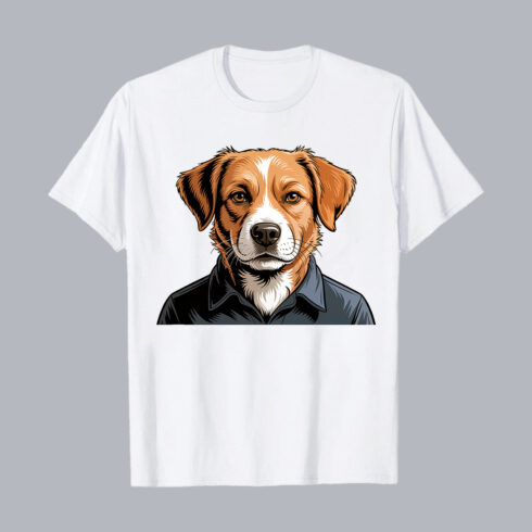 Realistic Dog Portrait T-Shirt Vector | Pet Illustration Muster Bundle T-Shirt Design PNG cover image.