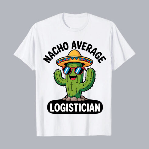 Funny Cactus Logician T-Shirt Design | Nacho Average Vector Bundle cover image.