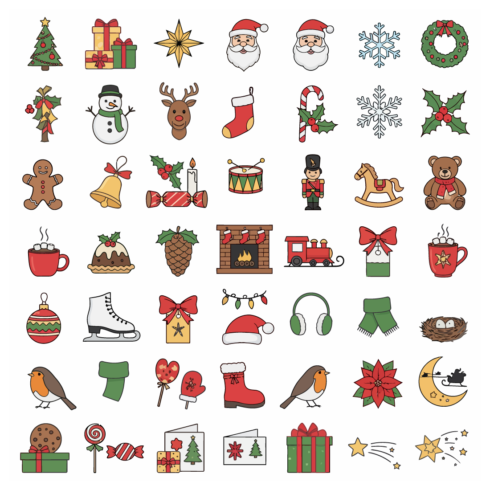Christmas elements bundle cover image.