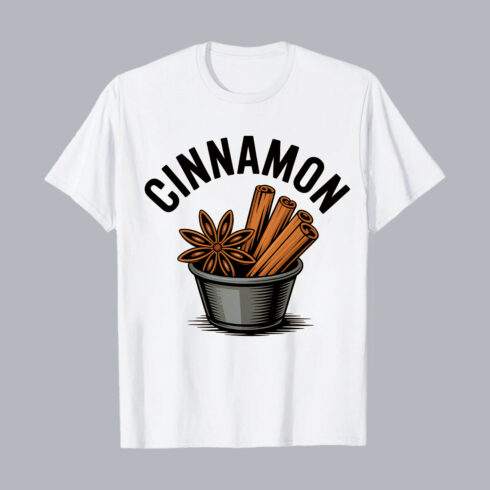 Cinnamon Sticks and Star Anise Vintage Spice T-Shirt Design T-Shirt Design PNG cover image.