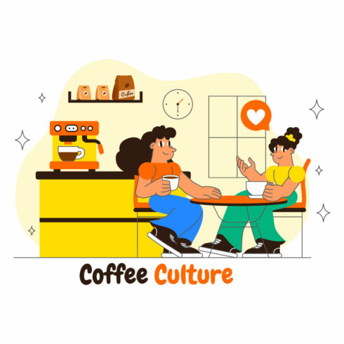 10 Coffee Shop Culture Illustration cover image.