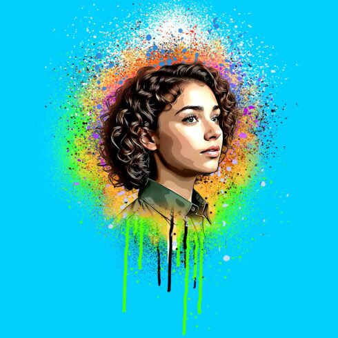 Spray Art Photoshop Action cover image.