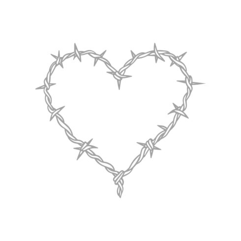 Barbed Wire Heart Vector – Edgy Love Symbol cover image.