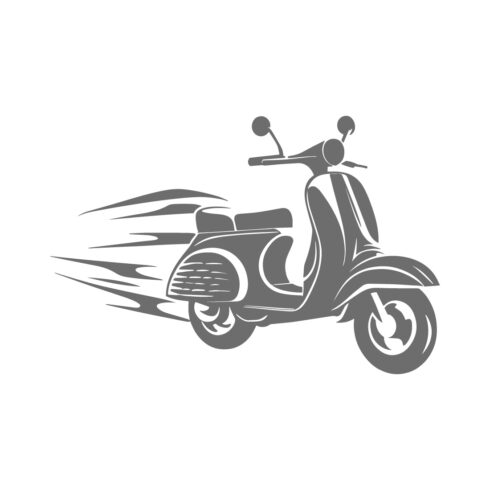 Retro Scooter Illustration in Motion cover image.