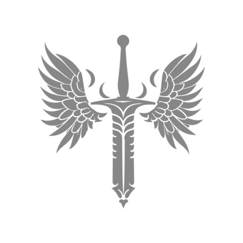 Sword with Wings Vector Emblem cover image.