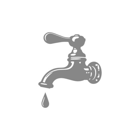 Vintage Water Tap with Dripping Water Illustration cover image.