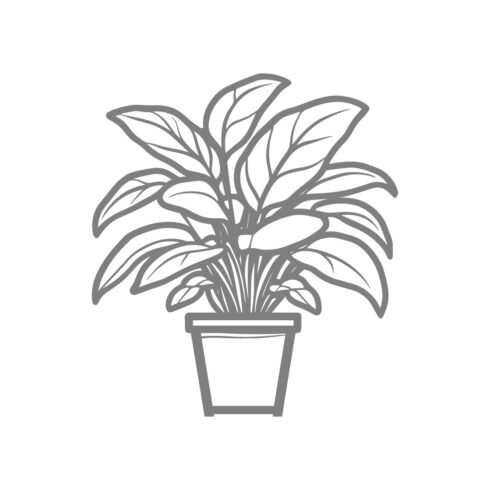 Minimalist Potted Plant Vector Illustration cover image.