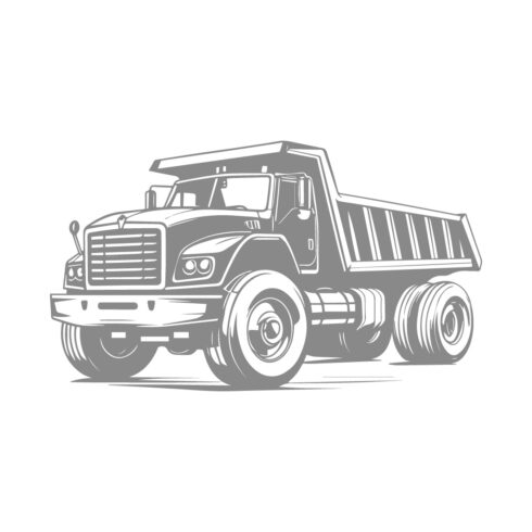 Vintage Dump Truck Vector Illustration cover image.