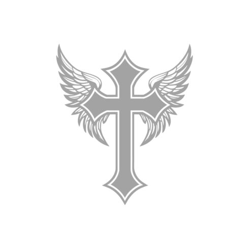 Winged Cross Vector – Spiritual & Gothic Christian Symbol cover image.