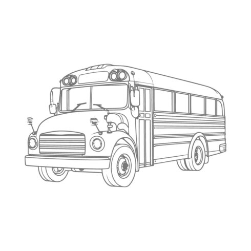 Vintage School Bus Vector Illustration cover image.