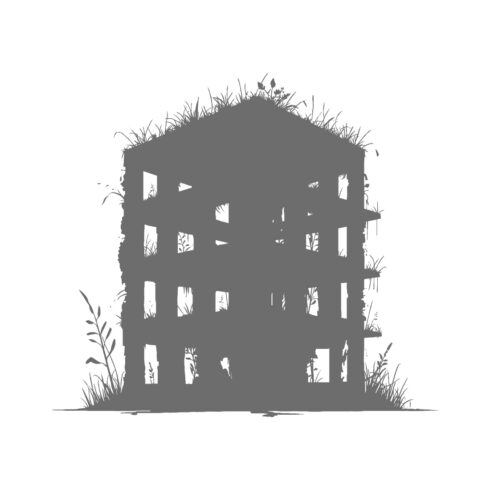 Abandoned Wooden Structure – Overgrown Nature Silhouette cover image.