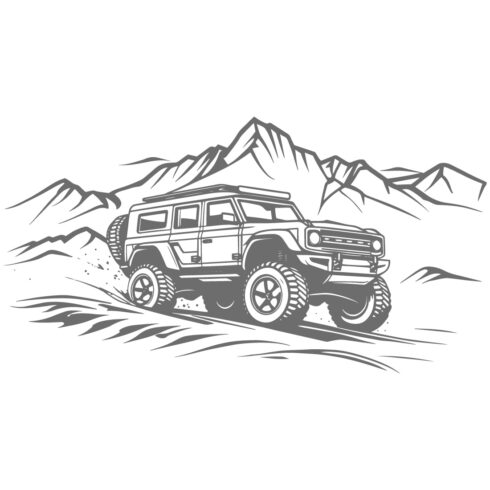Off-Road SUV Adventure – Mountain Expedition Illustration cover image.