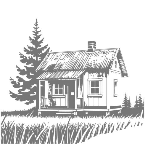 Countryside Cabin Illustration cover image.
