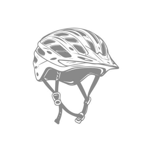 Bicycle Helmet Line Art Illustration cover image.