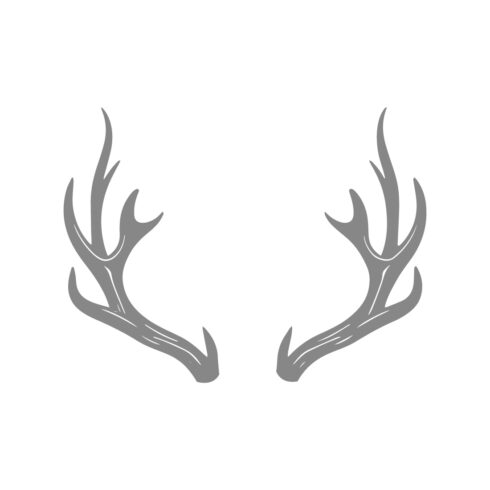 Deer Antlers Silhouette – Minimalist Monochrome Illustration cover image.