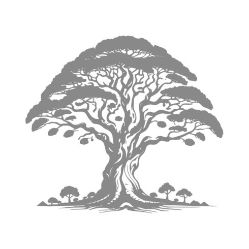 Ancient Tree Line Art Illustration – Nature Vector Design cover image.