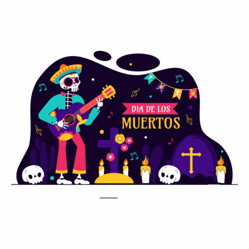 10 Dia de los Muertos Illustration cover image.