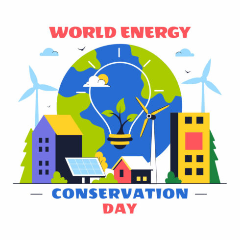 10 World Energy Conservation Day Illustration cover image.