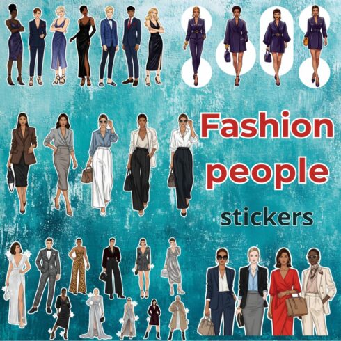Fashion Sticker Pack | Stylish Women Digital Stickers (PNG, Printable) cover image.