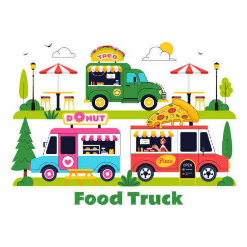 10 Food Truck Illustration cover image.