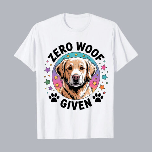 Zero Woof Given Dog T-Shirt Design | Funny Pet Lover Vector Bundle T-Shirt Graphic Design T-Shirt Design PNG cover image.