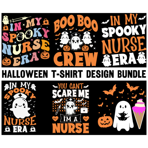 Halloween graphic design Halloween t-shirt design Bundle Halloween t-shirt design cover image.