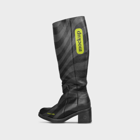 Women’s High-Knee Boot Mockup cover image.