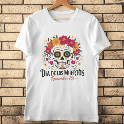 Dia de los Muertos Celebration T-shirt Design cover image.