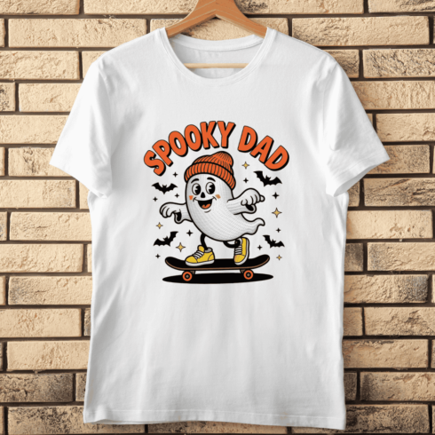 Skater Ghost T-shirt Design cover image.