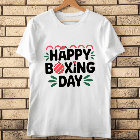 Happy Boxing Day T-shirt Design cover image.