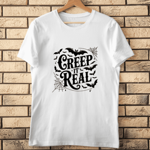 Halloween Quote Creep It Real T-shirt Design cover image.