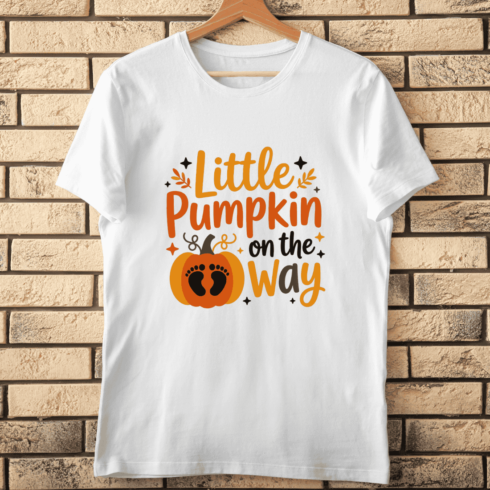 Little Pumpkin on the Way Pregnancy T-shirt Design cover image.