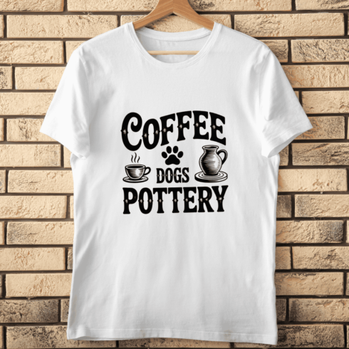 Pottery Lover and Dog Owner T-shirt Design cover image.
