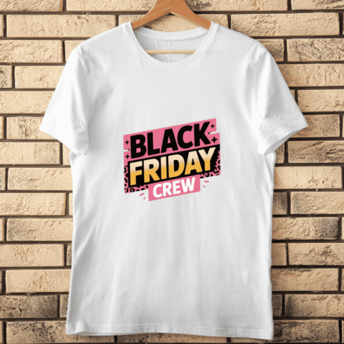 Black Friday Crew Quote T-shirt Design cover image.